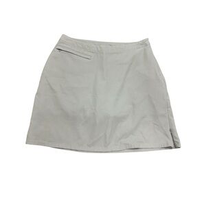 Patagonia Women's Duway Golf Skirt Skirt Beige Zip Pocket Soft Lined Size 8